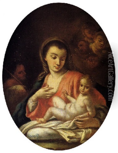 Madonna Col Bambino Oil Painting - Francesco de Mura