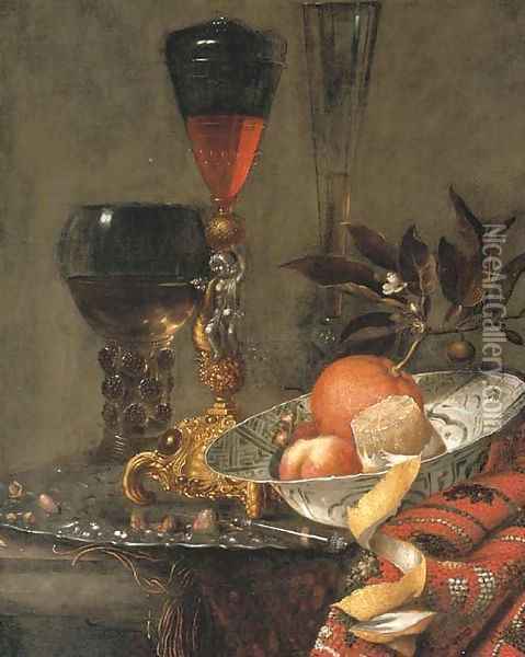 Orange with blossom Oil Painting - Willem Kalf
