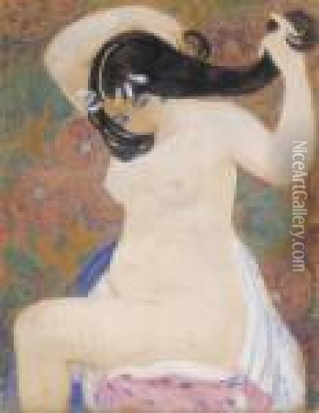 La Houri (1912) Oil Painting - Constant Montald