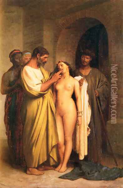 Achat D'Une Esclave (Purchase Of A Slave) Oil Painting - Jean-Leon Gerome