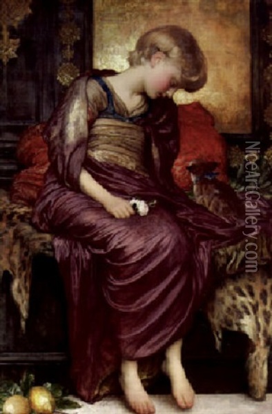 Kittens Oil Painting - Lord Frederic Leighton