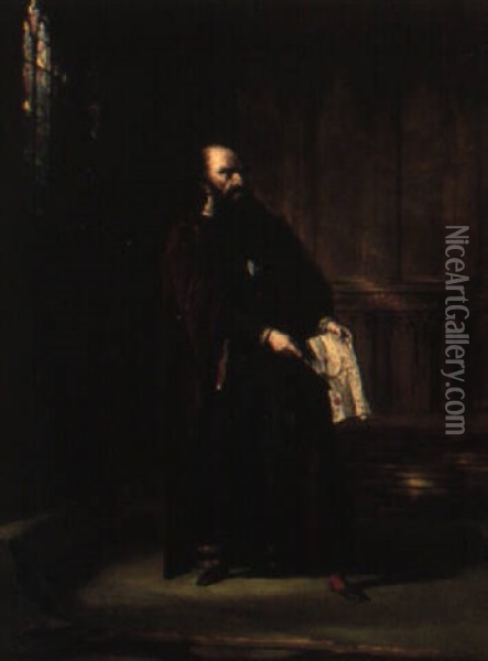 Portrait Of Frederick Forrest In The Character Of Shylock Oil Painting - William Daniels