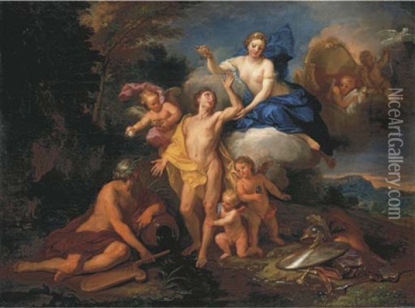 La Deification D'enee Oil Painting - Louis de Boulogne the Younger