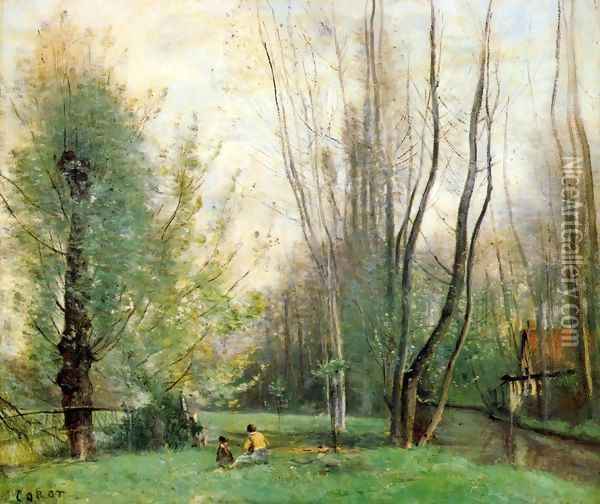 Morning at Beauvais Oil Painting - Jean-Baptiste-Camille Corot