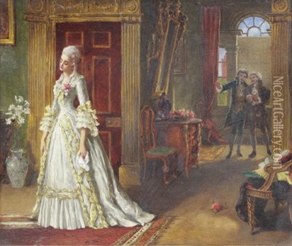 Marriage De Convenance Oil Painting - William Maw Egley
