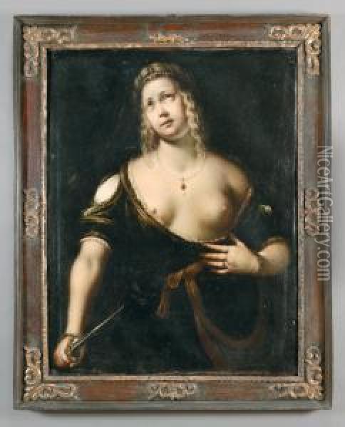 Lucrezia Romana Oil Painting - Francesco del Cairo