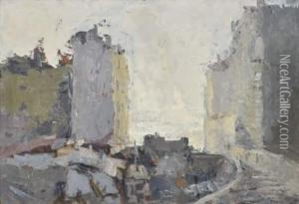 Immeubles A La Croix-rousse Oil Painting - Eugene Brouillard