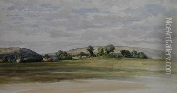 Ancient Tumulus Near Ludlow Oil Painting - Agustus Anglio