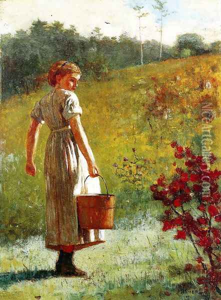 Returning from the Spring Oil Painting - Winslow Homer
