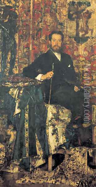 The Marquis of Capranica Giorgio Grillo Oil Painting - Antonio Mancini