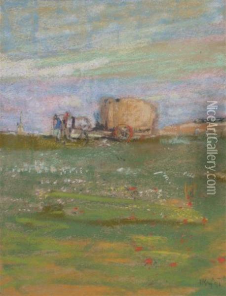 Gathering Hay Oil Painting - James Kay