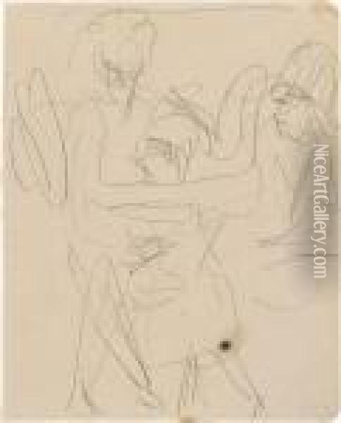 Tangotee Oil Painting - Ernst Ludwig Kirchner