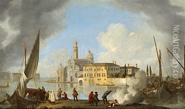 S. Michele In Isola, Venedig Oil Painting - Giovanni Richter