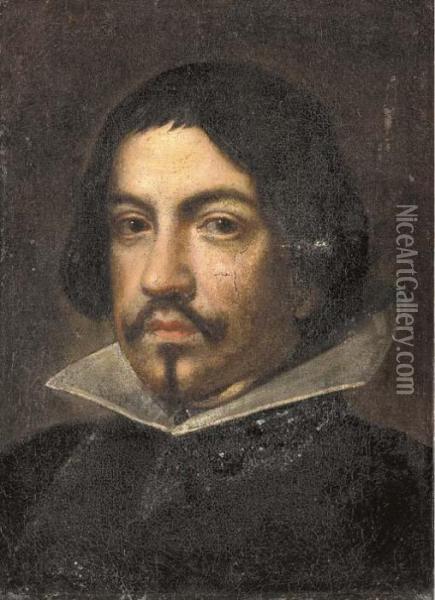 Portrait Of A Gentleman Oil Painting - Juan Bautista Martinez del Mazo