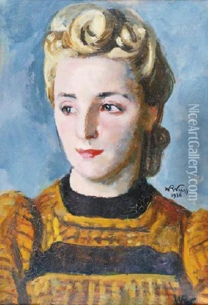 Portret Kobiety Oil Painting - Wojciech Weiss