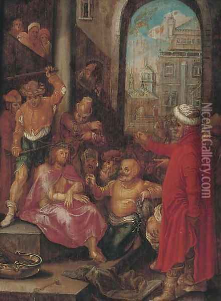 The Mocking of Christ Oil Painting - Hieronymus Francken