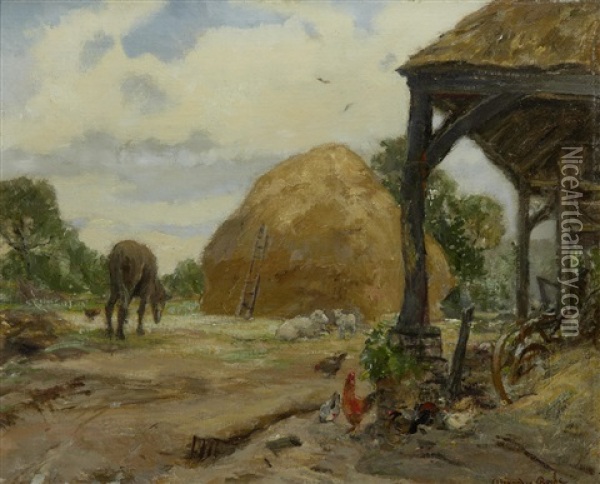 The Crofter's Steading Oil Painting - Alexander Roche