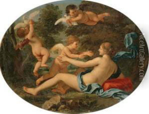 Venus Awakened By Cupid Oil Painting - Giacinto Gimignani