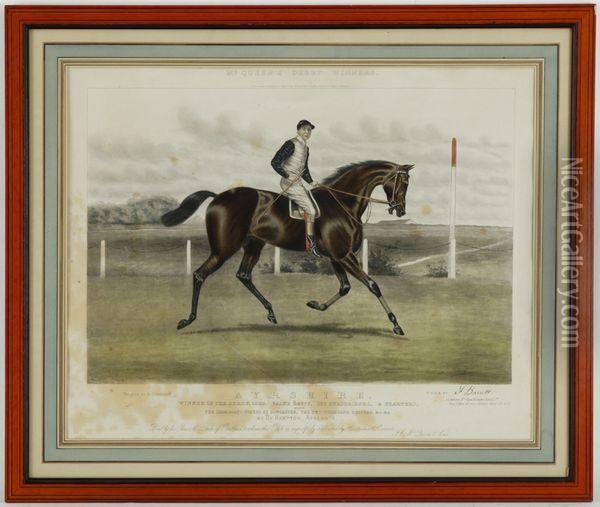 Ayrshire, Mc Queen's Derby, Winner Et Leamington Oil Painting - John Harris