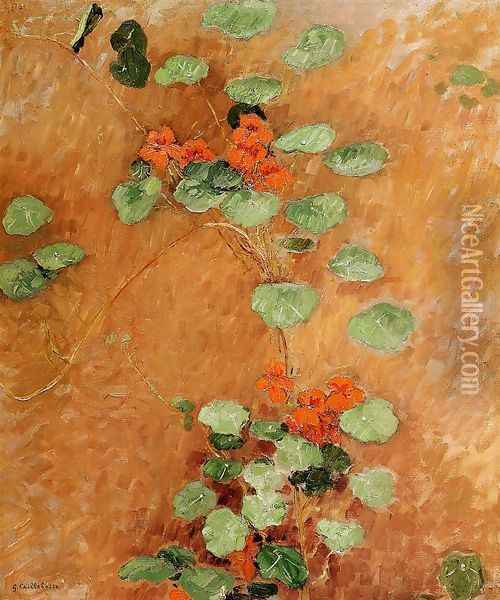 Nasturtiums2 Oil Painting - Gustave Caillebotte
