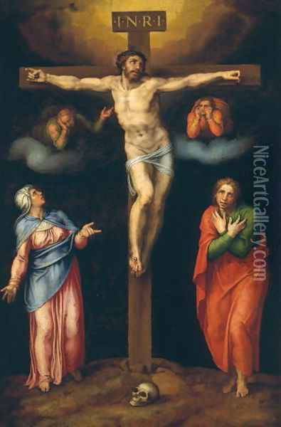 Crucifixion Oil Painting - Marcello Venusti