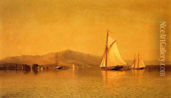 On the Hudson Near Haverstraw Oil Painting - Francis Augustus Silva
