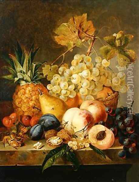 Still life with fruit Oil Painting - Edward Ladell