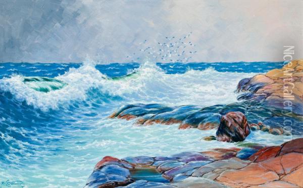 Waves Oil Painting - Alfred Collin