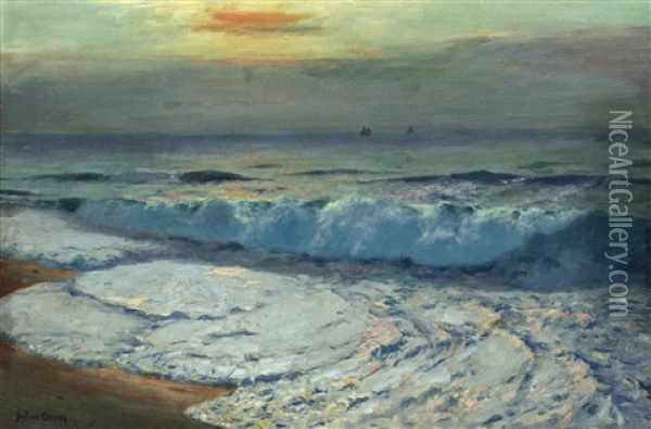 Ocean Glow Oil Painting - Julius Olsson