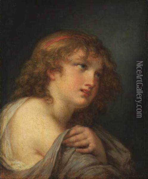 Tete De Cupidon Oil Painting - Jean Baptiste Greuze