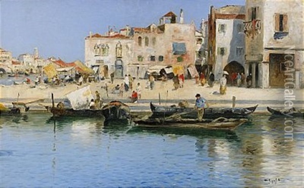 Solbelysta Batar, Venedig Oil Painting - Wilhelm von Gegerfelt