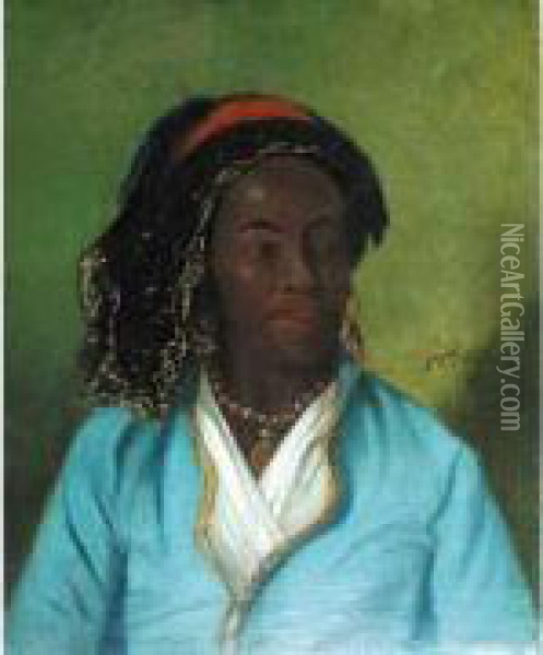 Portrait De Mauresque Oil Painting - Honore Boze