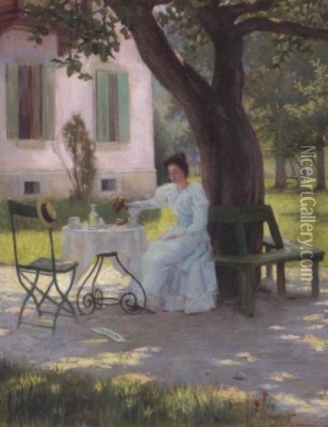 A Moment To Relax Oil Painting - Ralph Elmer Clarkson