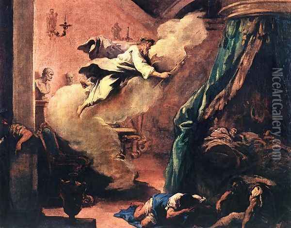 Dream of Aesculapius c. 1710 Oil Painting - Sebastiano Ricci