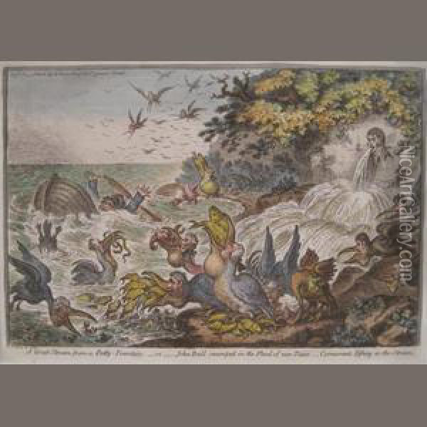 A Great Stream From A Petty-fountain Oil Painting - James Gillray