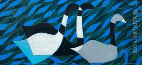 Birds Oil Painting - Ole Kandelin
