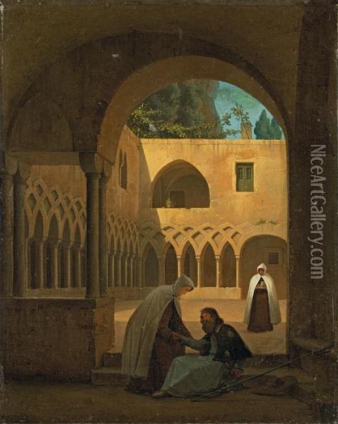 Kreuzgang Im Kloster San Francesco Bei Amalfi Oil Painting - Otto Wagner