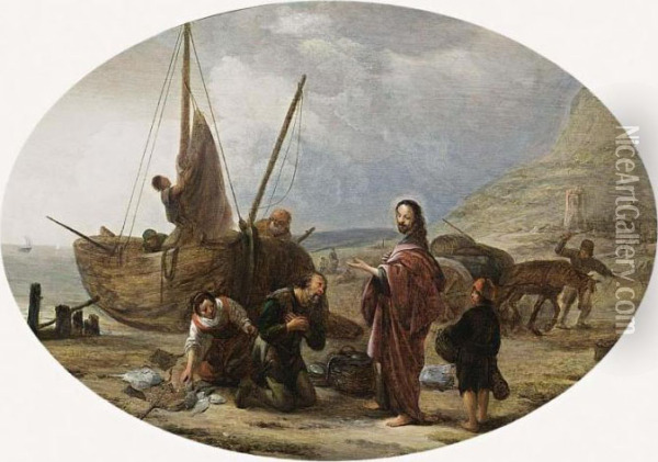 The Calling Of St. Peter And St.andrew Oil Painting - Jacob Willemsz de Wet the Elder