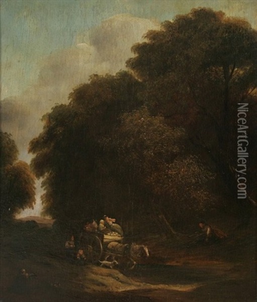 Der Marktkarren Oil Painting - Thomas Gainsborough