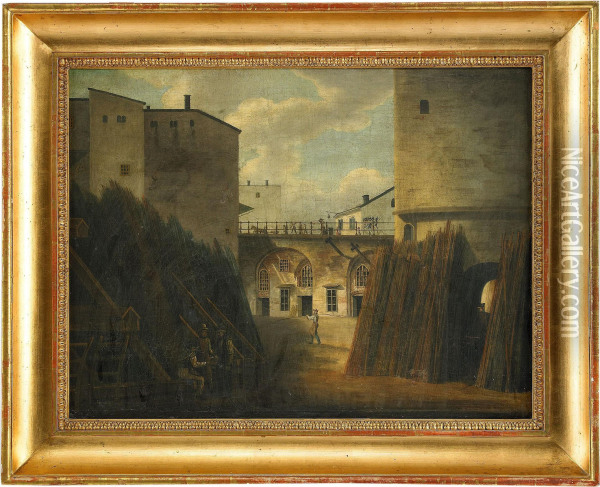 Stockholms Jarnvag - Omkring 1820 Oil Painting - Johan Fredrik Julin
