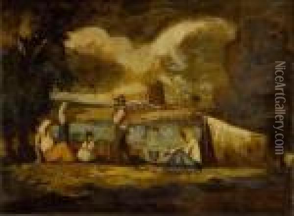 Cigansky Tabor Oil Painting - Bela Ivanyi Grunwald