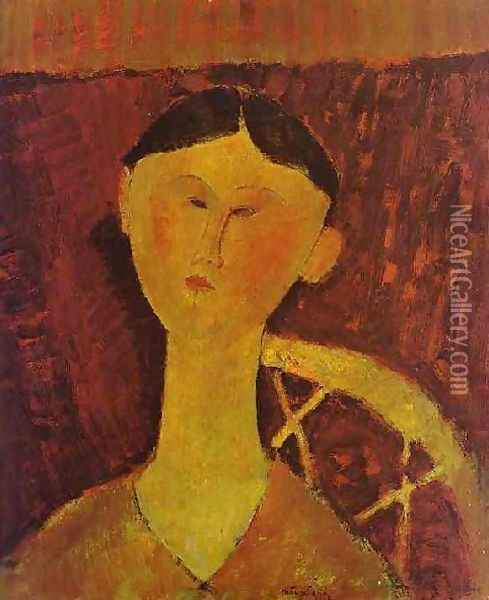 Portrait Of Beatrice Hastings Oil Painting - Amedeo Modigliani