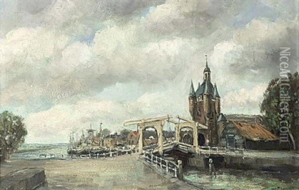 View Of Zierikzee Oil Painting - Willem George Frederik Jansen