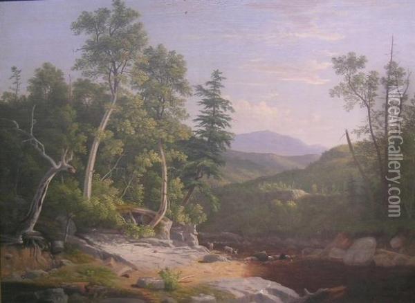White Mountains In New Hampshire Oil Painting - William G. Boardman