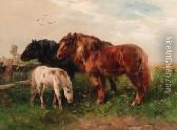 Horses Oil Painting - Henry Schouten