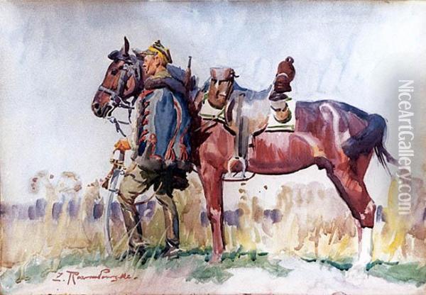 Ulan Wojska Polskiego, 1926-1939 Oil Painting - Zygmunt Rozwadowski