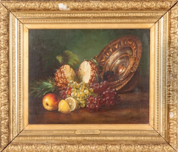 Still Life With Fruit Oil Painting - August Laux