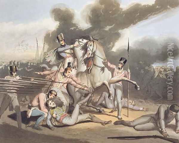 Talavera, 28th July 1809, from The Victories of the Duke of Wellington, engraved by T. Fielding, pub. 1819 Oil Painting - Richard Westall