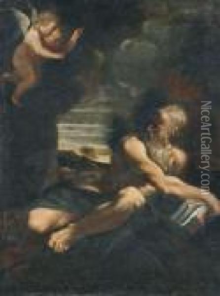 Saint Jerome In The Wilderness Oil Painting - Lodovico Carracci