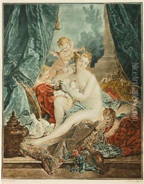 La Toilette De Venus Oil Painting - Jean-Francois Janinet